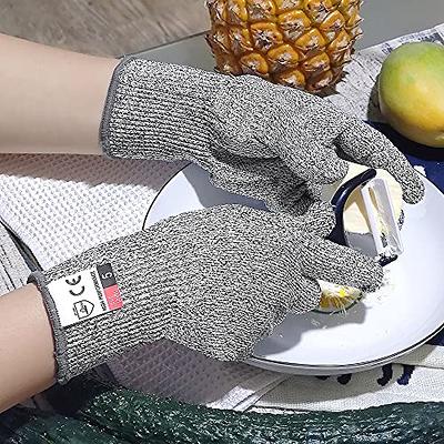 DEYAN Cut Resistant Gloves - 2 Pairs Food Grade Safety Cutting