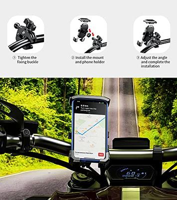  Bovemanx Motorcycle Phone Mount, [150mph Wind  Anti-Shake][7.2inch Big Phone Friendly] Bike Phone Holder for Bicycle, [5s  Easy Install] Handlebar Phone Mount, Compatible with iPhone, All Cell  Phones : Automotive