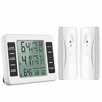 ORIA Refrigerator Thermometer, Wireless Digital Freezer