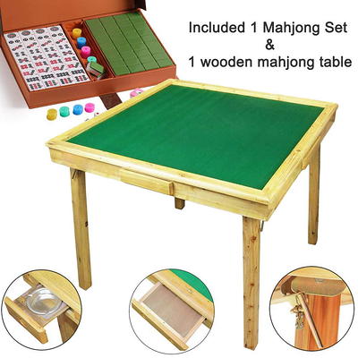  Mahjong Set Large Size 1.6 Chinese Mahjong Game Set 144 tiles  Melamine Mahjong Tiles, 1 Mahjong Table Mat, 1 Mahjong Storage Bag, 2 Dice,  English Instructions (Crystal Jade White, 1.6 inches 40MM) : Toys & Games