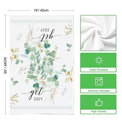 GEEORY Spring Daisy Leaves Kitchen Dish Towels 18x26 Inch Ultra Absorb