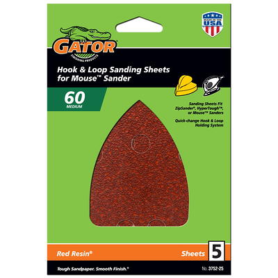 Gator Aluminum Oxide Hook and Loop Mouse Detail Sanding Sheets, 60-Grit, 5- Pack, 3748-25 - Yahoo Shopping