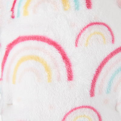 Parent's Choice Plush Baby Blanket, Rainbows, 30 x 36, Pink