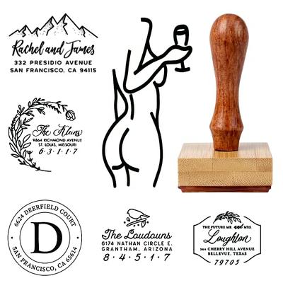 Custom Stamp - Personalized Stamp,Customization Business  Logo/Address/Date/Name/Wedding Invitations Wooden Rubber Stamps for  Multiple Sizes (Resin Process Stamp) - Yahoo Shopping