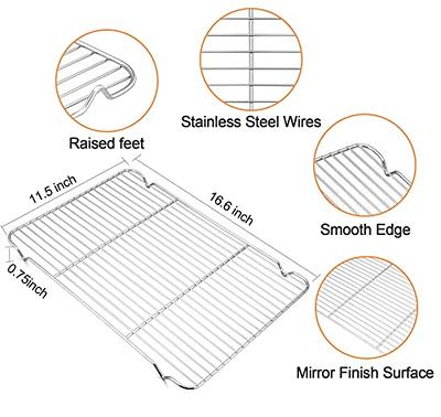 TeamFar Baking Sheet, Stainless Steel Baking Pan Cookie Sheet