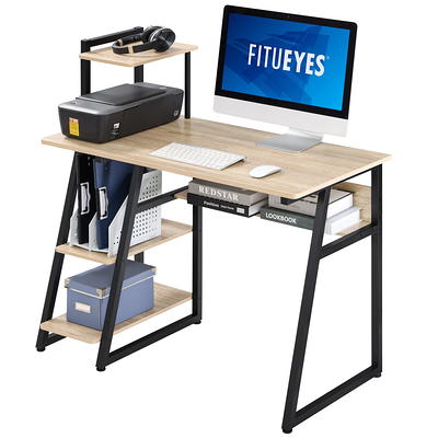 Sewing Craft Table Home Office Computer Desk with Storage Shelves