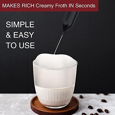 Graphyte Handheld Milk Frother Handheld Foam Maker for Lattes, Coffee,  Cappuccino, Frappe, Matcha, Hot Chocolate with Stand