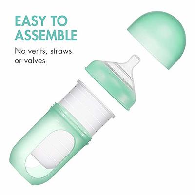 Boon Nursh Reusable Silicone Pouch Bottles Mint 3 Pack (8 oz)