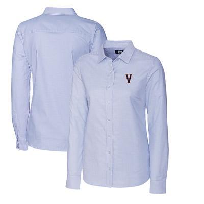 Men's Cutter & Buck Light Blue Miami Dolphins Big Tall Stretch Oxford Long Sleeve Button-Down Shirt