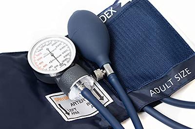 Dixie EMS Aneroid Sphygmomanometer Kit, Manual Blood Pressure Monitor Set with 5 Cuffs for Infant, Child, Adult, Large Adult, Thigh, & Carrying Case