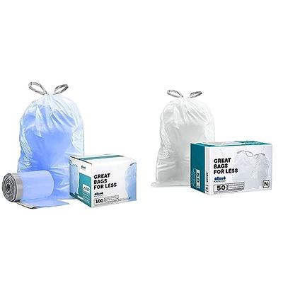 simplehuman Code H Custom Fit Drawstring Trash Bags, 8 Gallon - 60 count