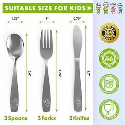 2-piece Kids Utensils Set With Case, Children Fork And Spoon Set