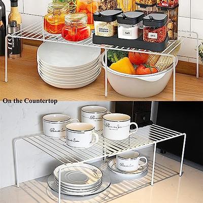 GEDLIRE Expandable Kitchen Cabinet Shelf Organizers 2 Pack