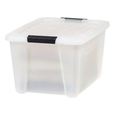 Iris USA Weathertight Storage Box, Clear, 19 qt