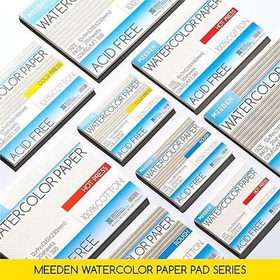 Fluid Artist Watercolor Block, 140 lb (300 GSM) Hot Press Paper Pad for  Watercolor Painting and Wet Media with Easy Block Binding, 12 x 12 inches,  15