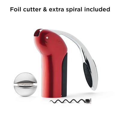 OXO Steel Vertical Lever Corkscrew with Removable Foil Cutter