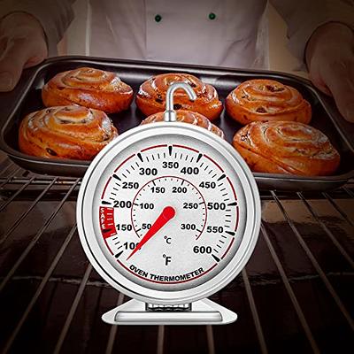 Cooking Thermometer, Stainless Steel Stand Up Dial Oven Thermometer Food  Meats Frying Pan High Temperature Gauge