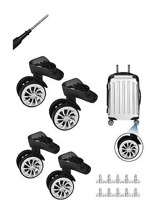 4Pcs Luggage Suitcase Wheels Replacement Set 360° Swivel Casters Repair  Tools