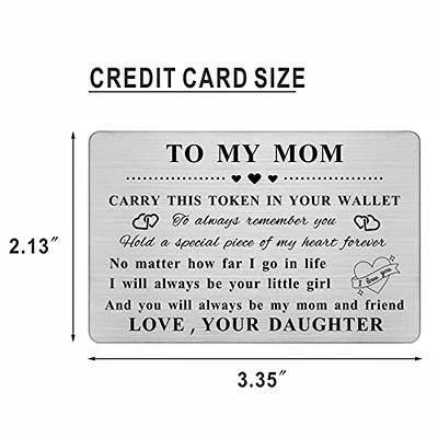 HLQYMZ Mom Wallet Card Gifts from Daughter, Thank You Mother Gifts