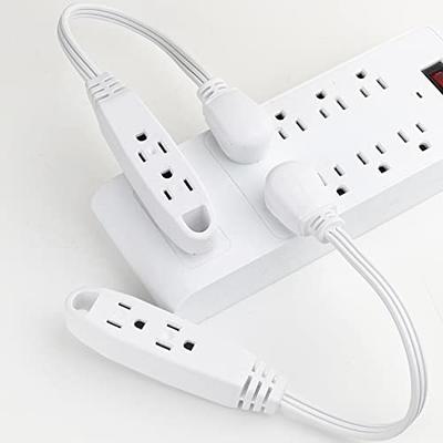 Kasonic 1 Feet 3 Outlet Extension Cord 2 Pack - Triple Wire Grounded Multi  Outlet, UL Listed 16/3 SPT-3, 13 Amp - 125V - 1625 Watts (White) - Yahoo  Shopping