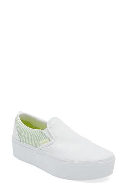 Vans Women's Classic Slip-On Stackform Sneaker - True White 10