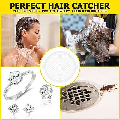 Disposable Shower Drain Hair Catcher - 30 Pack - Flat Mesh Hair