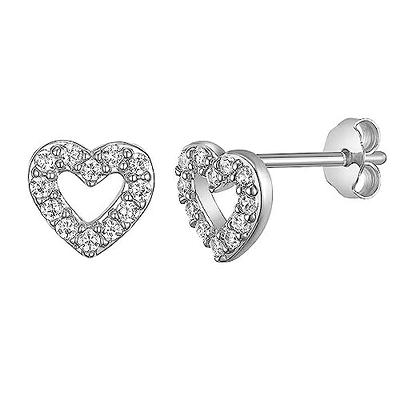silver small circle & heart earrings – marlene hounam