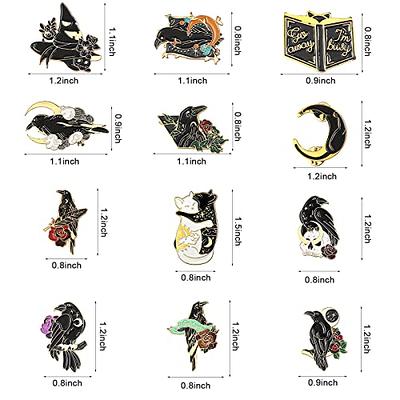 26 Pcs Butterfly Pins Set Cute Backpacks Pins Cats Black Crow