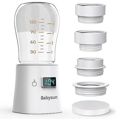 Easy@Home Portable Baby Warmer Bottle Milk: Warmer for Newborn Breastmilk and Formula with 6 Adapters 3 Minutes Fast Heating - Travel Bottle Warmer