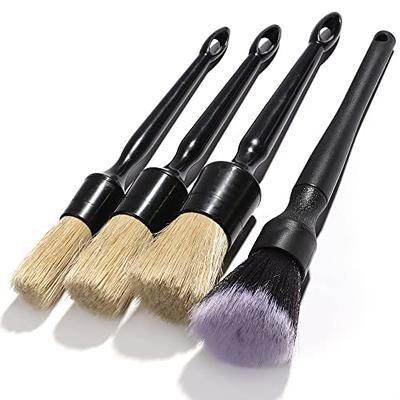 Car Detailing Brush Ultra Soft Boars Hair, 4 PCS Professional Grade Auto Detail  Brushes, Perfect for Washing Automotive Exterior Grille, Cleaning  Upholstery Interior, Emblems, Air Vent, Vehicle Seat - Yahoo Shopping