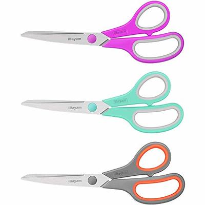 Sabatier 2-in-1 All-Purpose Scissors, Gift Wrap Scissors with Removable Tape Dispenser Blade Cover, Ultra-Sharp Stainless Steel Multi-Purpose