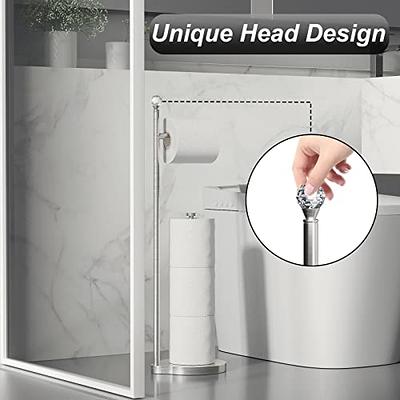 Kitsure Toilet Paper Holder Stand - Free-Standing with a Weighted Base