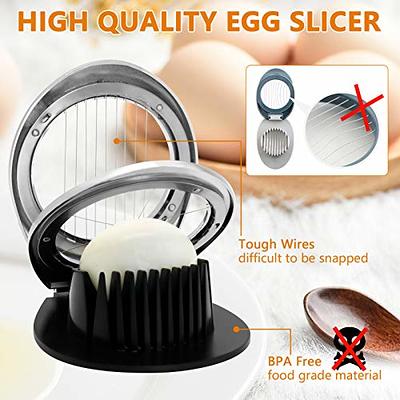 Egg Slicer 2 in 1 Stainless Steel Wire Multipurpose Egg Cutter with 2  Slicing Style For