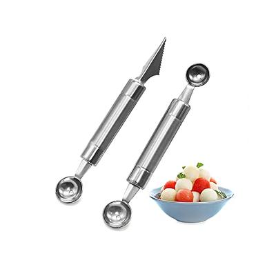 Double Sided Melon Baller, Round Melon Balls Fruit Baller Scoop Melon  Baller Scoop Stainless Steel Melon Baller Melon Scoop Double Scoop Ice Cre