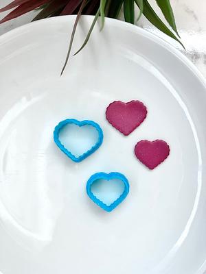 Scalloped Heart Cutter, Clay Scalloped Shape Cutters, Cutters For