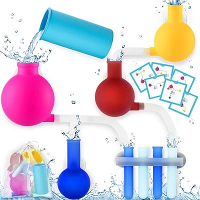  Aquatod Bath Toy Toddlers 2-4 - Silicone Wall Suction Bath Toy:  Three Flasks with Unique Sprinkle Patterns : Toys & Games