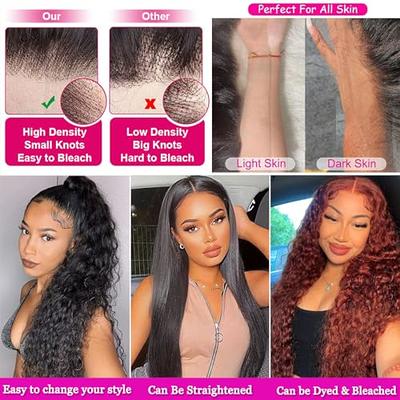 Water Wave Lace Frontal Wigs 100% High Quality Virgin Human Hair
