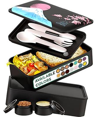 Umami Kids Lunch Box With Cutlery, Leak-Proof, Durable, Bento-Style, 3 Big  Compartments, Ideal Portion Sizes for Ages 4 to 12, For Daycare Boys And