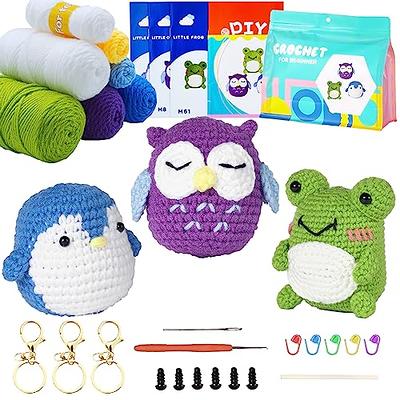 Wutubug 4PCS Crochet Kits for Beginners Crochet Starter Kit with Video  Tutorials Amigurumi Crocheting Animals Kits with 2 Colors of Yarn and  Crochet