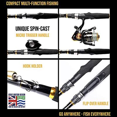 Rigged and Ready Infinite Max Spinning-Baitcast Travel Fishing Rod. 10-in-1  Combination Rod. Powerful Compact Spin-Cast Fish Pole - Yahoo Shopping