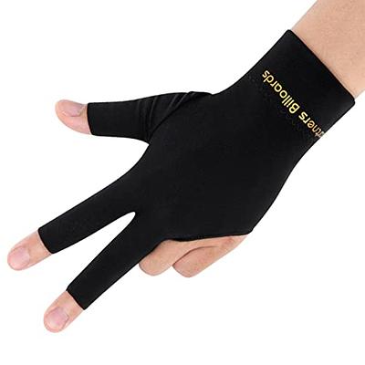 Pool Cue Gloves Snooker Cue Sports Glove 3 Finger Adjustable Pool Gloves  Billiards LeftHand Women