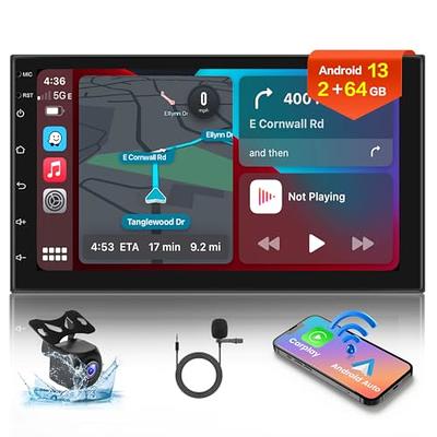 Double 2 DIN 7 QLED Car Radio Stereo Android Auto Apple CarPlay GPS Sat  Nav DSP