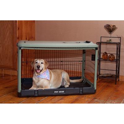 Midwest Green Canine Camper Soft Tent Dog Crate, 36.23 L X 24.61