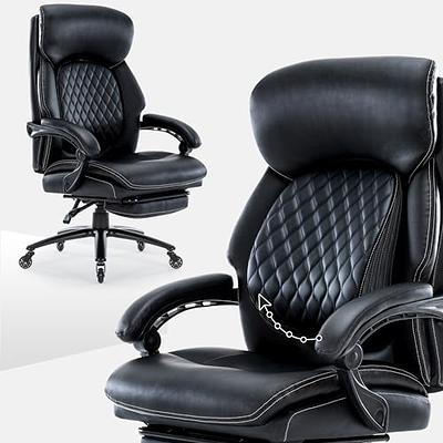 BestEra Office Chair, Big and Tall Office Chair Executive Office Chair with  Foot Rest Ergonomic Office Chair Home Office Desk Chairs Reclining High  Back Leather Chair with Lumbar Support (Black) - Yahoo