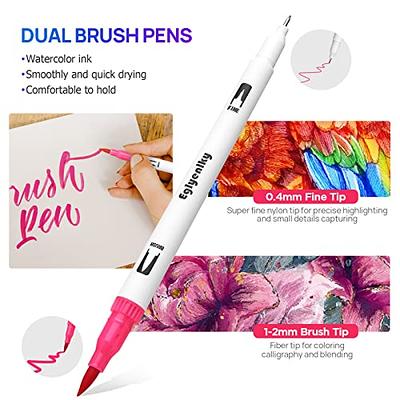 Eglyenlky 72 Dual Tip Brush Pens Art Markers Set, Colored Markers for  Adults Coloring Books with Fine and Brush Tip for Kid Adult Artist Drawing  Journaling Lettering Note Taking Calligraphy: Markers