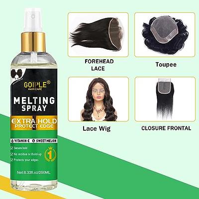 Lace Melting and Holding Spray Glue-Less Hair Adhesive for Wigs, Lace Bond  Adhesive Spray Wig Spray for Closure Wigs Extensions, Wig Melting Spray