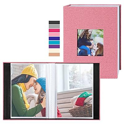 Vienrose Small Photo Album 4x6, Mini Picture Book with 26 Pockets, Clear  Pages Holds 52 Photos, Linen Fabric Cover Postcards Photobook Green 2 Pack