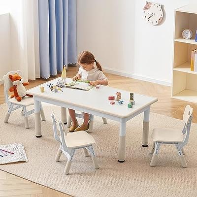 HONEY JOY Kids Table and Chair Set, Dinosaur Shape Children
