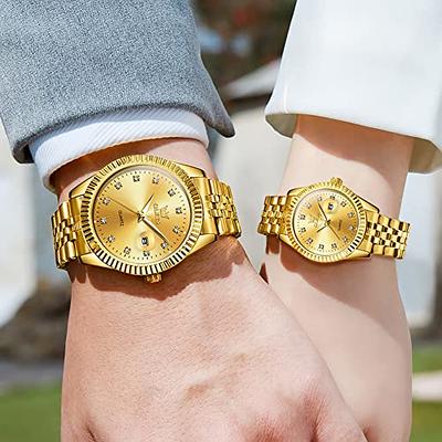 Buy Luxurious His and Her Couple Watches Water Resistant Business