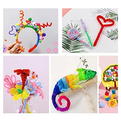 100 PCS Pipe Cleaners Craft Supplies Multi-Color Chenille Stems for Art and  Craft Projects Creative DIY Decorations (01)